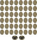 HARFINGTON 50pcs 20L Metal Round Flat Sewing Buttons 12mm Alloy Shank Craft Replacement Button for Men Women Suit Woolen Coat Shirt Trousers Sewing Crafts, Bronze
