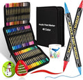 48 Colors Acrylic Paint Markers,Dual Tip Acrylic Paint Pens,Includes 12 Metallic Brush Tip Markers For Rock Painting, Christmas Decorations,Plastic,Pumpkin,Canvas And DIY Crafts Christmas Gifts