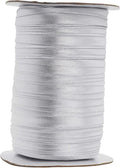 Mandala Crafts 55 Yards 1/2 Inch Metallic Silver Double Fold Bias Tape for Sewing - Bias Binding Tape for Quilting Binding, Hemming, Seam, and Fabric Piping