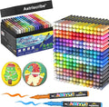 CaliMarker 240 Colors Acrylic Paint Pens Set – Premium Water-Based Brush Tip Markers (1–5 mm), Quick-Dry and Non-Toxic, Automatic Ink Flow for Multi-Surface Artwork