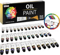 U.S. Art Supply Professional Oil Paint Set - 36 Vibrant Colors in 18ml Tubes for Canvas, Wood & Art Surfaces - Oil Based Paint for Artists, Adults & Students