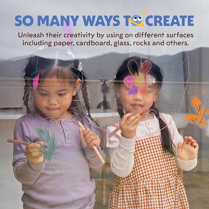 Honeysticks Jumbo Triangle Colored Pencils (12 Pack) - Preschool Pencil with Non-Toxic Beeswax Core, Large Triangular Shape, Easy Grasp, Bright Colors, Toddler Coloring and Drawing, Kids 1-3, 2-4, 3-5