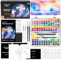 Shuttle Art Watercolor Paint Set, 128 Vibrant Colors with Metallic Shades, Travel Water Color Set with Watercolor Brushes, Palette, Watercolor Sketchbook and Coloring Sheets for Adults, Kids, Artists