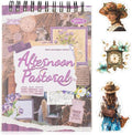 Uideyvi Pastoral Series Sticker Scrapbooking Supplies for Junk Journal, 25 Sheets Washi Stickers and 25 Sheets PET Stickers(TZ-010-003)
