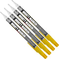 PM-92 Extra Fine Paint Marker, 4 Bonus Tips, 1.0 mm Tip, Xylene Based, Waterproof, Permanent, Valve Action, Manufactured in USA, Yellow 4 Pack