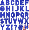Harloon 232 Pcs 24 Sheets Large Glitter Letter Stickers Big Font Alphabet Letter Self Adhesive Letters Kit Mailbox Stickers for Mailbox Bulletin Boards Classroom Home(Blue,4 Inch)