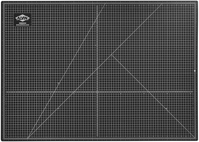 ALVIN GBM Self-Healing Cutting Mat 30 x 42 inch | Double-Sided Green/Black | 5-Layer Gridded Surface for Arts, Crafts and Sewing - Model GBM3042