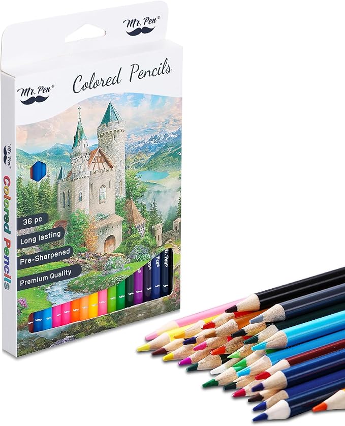Mr. Pen- Colored Pencils, 36 Pack, Soft Core, Colored Pencils for Adults & Kids, Sets of Wooden Color Pencil, Christmas Gift