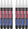 White Paint Pens Paint Markers - 8 Pack Permanent Quick Dry Waterproof Marker Pens for Rocks Wood Fabric Plastic Canvas Glass Mugs Metal Tire Stone