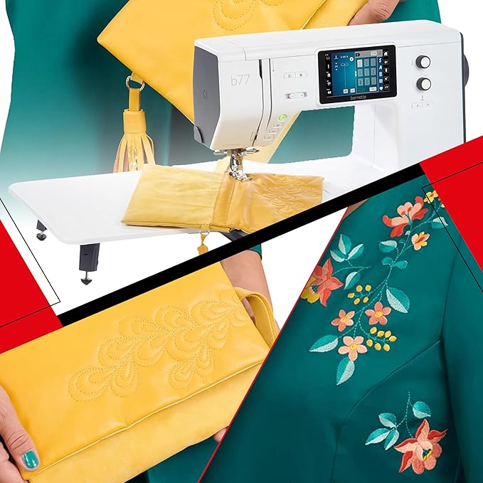 Bernette B77 Sewing and Quilting Machine - Ideal for Beginners, Heavy Duty with 60 pcs Northern Lights Threads Bundle Suitable for experts and beginners