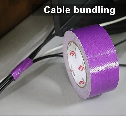 BOMEI PACK Duct Tape Heavy Duty,2 Inch x 60 Yards,Waterproof and Tear by Hand,Strong Strength,Residue Free,Flexible and All Weather-Value for Repair,Home and Professional Use (Purple)
