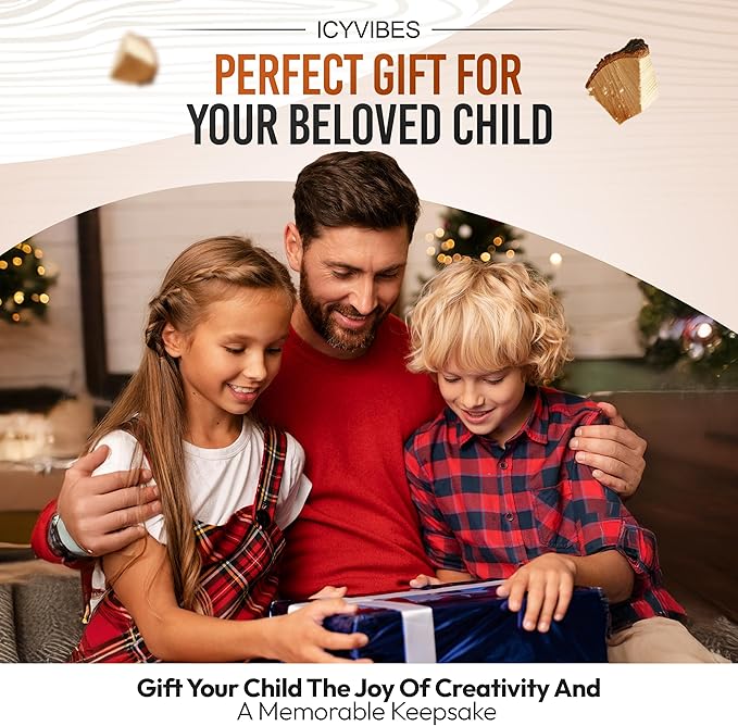 Premium Wood Carving Kit for Kids - 2026 Upgraded Gift 9 Pcs Whittling Knife Set with Safety Gloves Chisel Pocket-Friendly Working Tools Leather Case Creative Bowl Sharpener Perfect Gifts (Green)