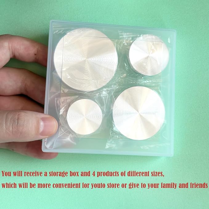 4 Pack Ceramic Clay Pottery Throwing Trimming Spinner Tool, 25mm/30mm/38mm/45mm Clay Spinner for Pottery, Suitable for Professional Ceramic Production and Carving Artists（Comes with Storage Box）