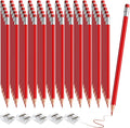 120 PCS Red Checking Pencils Erasable Colored Pencils with Eraser Pre-Sharpened 2 HB for Checking, Grading, Tests & Office/School Supplies (Red)