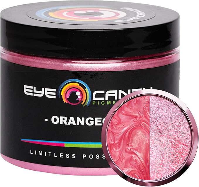 Eye Candy Pigments Premium Red Mica Powder - Orangeola (50gr) - for Epoxy, Resin, Soap, Paint, Woodworking, Acrylic Pouring, Bath Bombs, Fishing Lures - DIY Arts and Crafts Additive