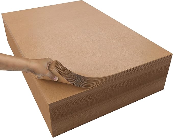 Kraft Paper Sheets - 20 x 30 in. - 480 Sheets of Brown Wrapping Paper – Heavy Duty Craft Paper for Shipping - Light Brown Construction Paper - 80 GSM - 2000 Square feet