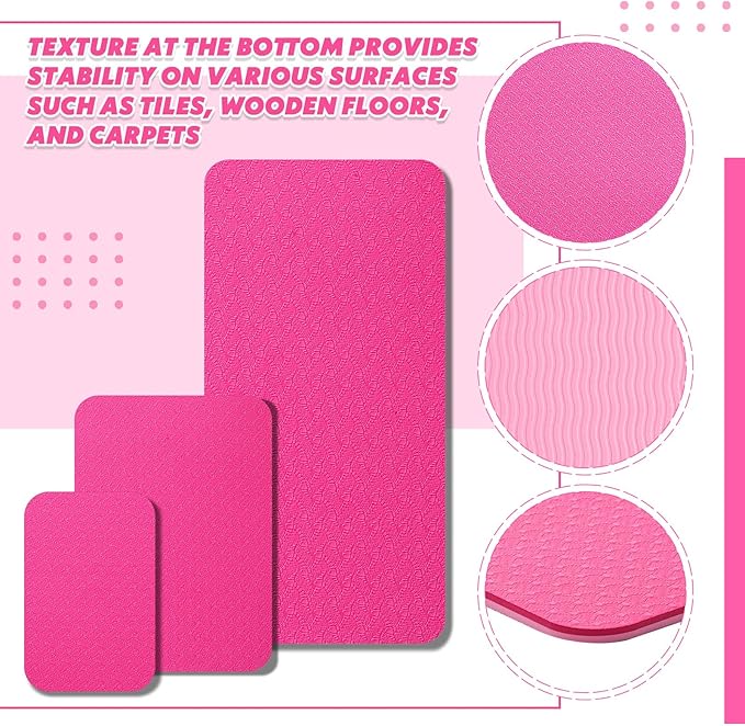 3 Pcs Sewing Machine Muffling Mat Pedal Mat Sewing Machine Pad No Slip Rubber Stay in Place Mats for Calms Vibration(Pink,15 x 20 Inch,14 x 9 Inch,17 x 36 Inch)