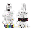 Music Washi Tape Set 12 Rolls,Musical Note Washi Tape Notes Guitar Piano Keys Washi Tape Decorative Paper Stickers Decorative Tape for Craft,Scrapbook,DIY,Gift Wrapping,Party Decor