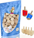Hanukkah Wood Dreidels, Design Your Own Game, 1.5" Inch Unfinished Natural Wooden Chanukkah Dreidels (1000-Pack)