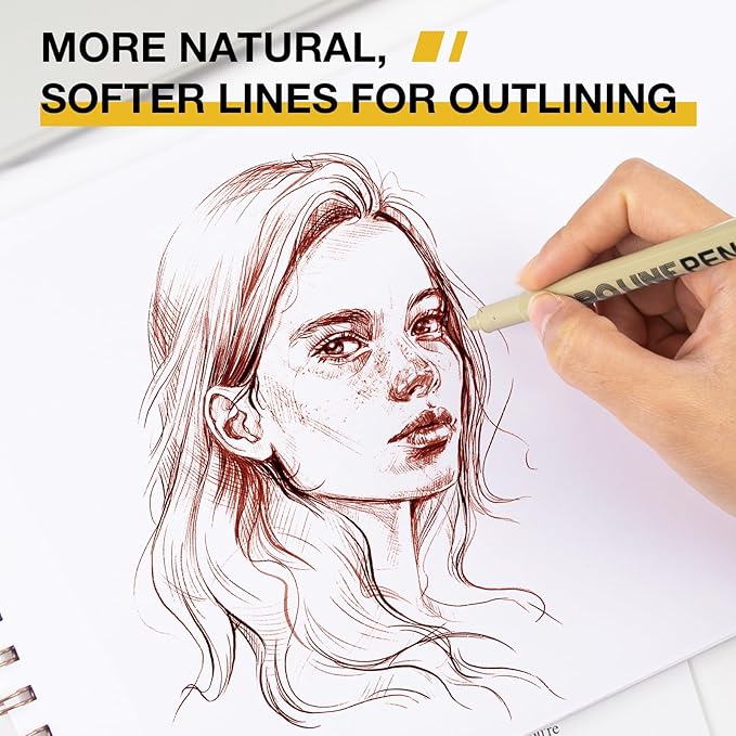 Sepia Micro Pen Set, 12 Sizes Brown Ink pen Drawing Pens, Waterproof Archival Ink Fineliner Pens for Journaling and Writing, Fine Line Art Markers for Detailing Drawing, Sketching