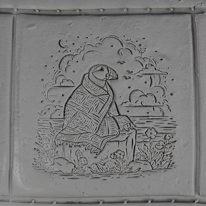 Puffin Clay Texture Roller (4") - Storybook Set #01 - Embossing Pattern Roller for Polymer & Ceramic Clay, Pottery & Crafts