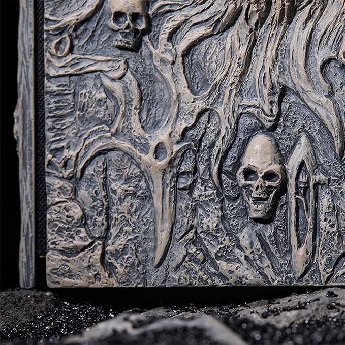 Hell's Eye DND Notebook Handmade Vintage Writing Journal with 3D Embossed Cover, Sketchbook, Antique Travel Diary for Gothic Writing, Christmas and Halloween gifts, stocking stuffers for christmas