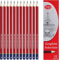 Pepy Graphite Professional Drawing Pencils - Set of 12 2B Pre-Sharpened Black Lead Pencils; Perfect for Drawing, Sketching and Shading, Graphic and Fine Art