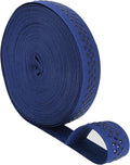 Mandala Crafts 1 Inch Elastic Silicone Gripper Tape for Clothing - 10 Yds Dotted Non Slip Elastic Band for Sewing - Navy Blue Silicone Elastic Straps Flat Stretchy Fabric Elastic Ribbon
