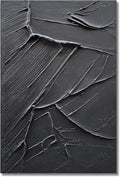 Art 36x24 inch Hand-Painted Black Texture Oil Painting Modern Abstract Art Home Wall Decoration Painting