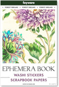 Washi Vintage Stickers for Scrapbooking - Ephemera Book for Journaling with 453 Stickers and 20 Scrapbook Papers. Ephemera for Junk Journals, Journaling Supplies