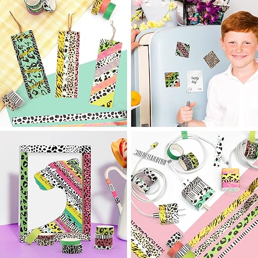 40 Rolls Washi Tape Set - Decorative Tape, Lucky Leopard Colored Tape, Scrapbook Washi Tape for Journaling, Scrapbook Tape, Craft Tape, Washintape