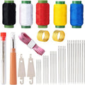 42 Pcs Sewing Tool Set, Big Eye Steel Sewing Needle Kit, Includes Needles, Threader, Ripper, Tape Measure & More, Complete Hand Sewing Set for Beginners, Craft Enthusiasts & Daily Use