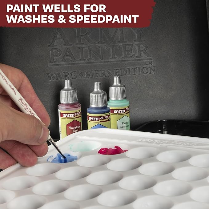 The Army Painter Wargamers Edition Wet Palette XL Bundle, incl. 100 Hydro Sheets, 4 Hydro Foams & Brush Storage - Wet Palette for Miniatures Acrylic Paint, DND & Warhammer