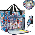 Mdoker Knitting Bags and Totes Organizers Large Crochet Bag Lightweight Yarn Bags for Travel Yarn Storage Organizers for Crochet Hooks,Yarn,Knitting & Crochet Supplies(Retro)