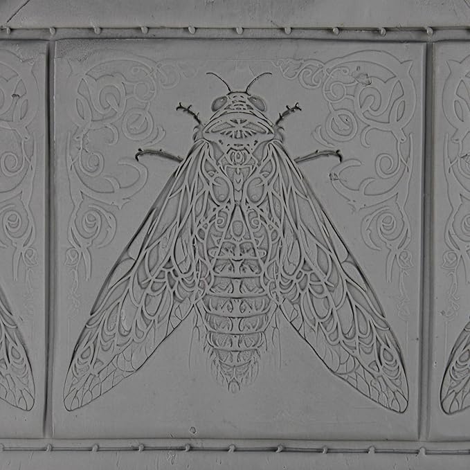 Cicada Clay Texture Roller (4") - Insect Set #01 - Embossing Pattern Roller for Polymer & Ceramic Clay, Pottery & Crafts