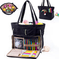 Large Yarn Tote Organizer – Corduroy Knitting Storage Holder for Yarn, Hooks & Accessories, Portable Craft Carryall for Crocheting Lovers, Mother’s Day Gift