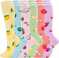 fenglaoda Compression Socks for Women Men Support Circulation 6 Pairs Socks For Nurse, Travel, Flight