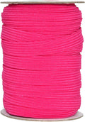 Mandala Crafts 16mm 20 Yds Roll of Hot Pink Elastic Bands for Sewing - 5/8 Flat Elastics Cord - 5 8 Inch Braided Stretch Straps for Crafting