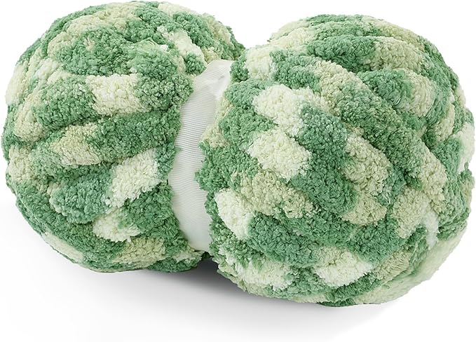 Hombys 8 Pack Giant Chunky Yarn for Crocheting and Knitting - Super Bulky, Soft, Fluffy, Plush, Fuzzy, Mixed Color Thick Chenille Yarn