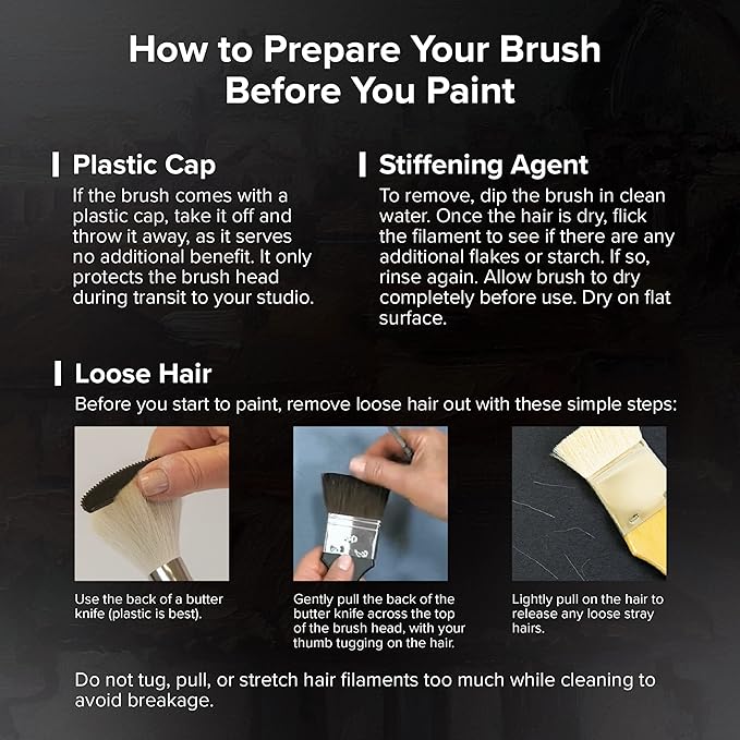 Silver Brush Limited 3000S-12 Black Velvet Round Paintbrush for Watercolor, Gouache, Inks, & Dyes, Size 12, Short Handle