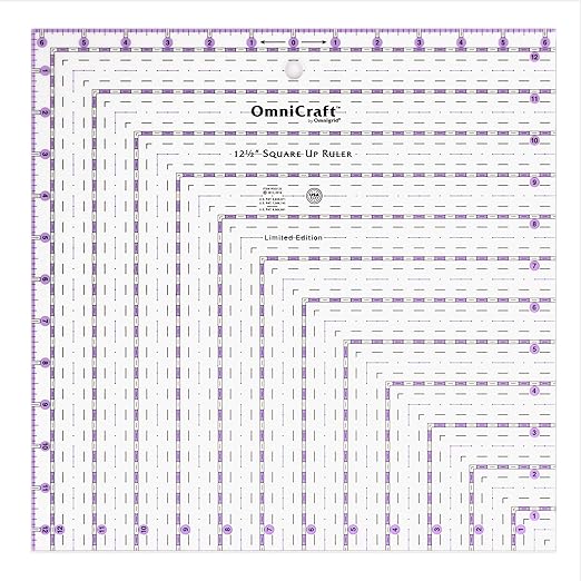 OmniCraft 12-1/2" Square-Up Quilting Ruler by Omnigrid