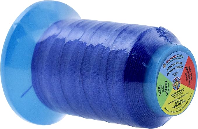 Mandala Crafts Size 69 210D T70 Bonded Nylon Thread - 12 Assorted Neutral Colors 3600 YDs Tex 70 Heavy Duty Sewing Threads for Leather, Jeans, Weaving, Outdoor Marine Upholstery