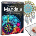 Mandala Coloring Book for Adults Women Relaxation, Adult Coloring Book for Women Relaxation with 50 Patterns, Hardback Covers Thick Paper Spiral Bound Hand-Drawn Design Gift for Stress Relief