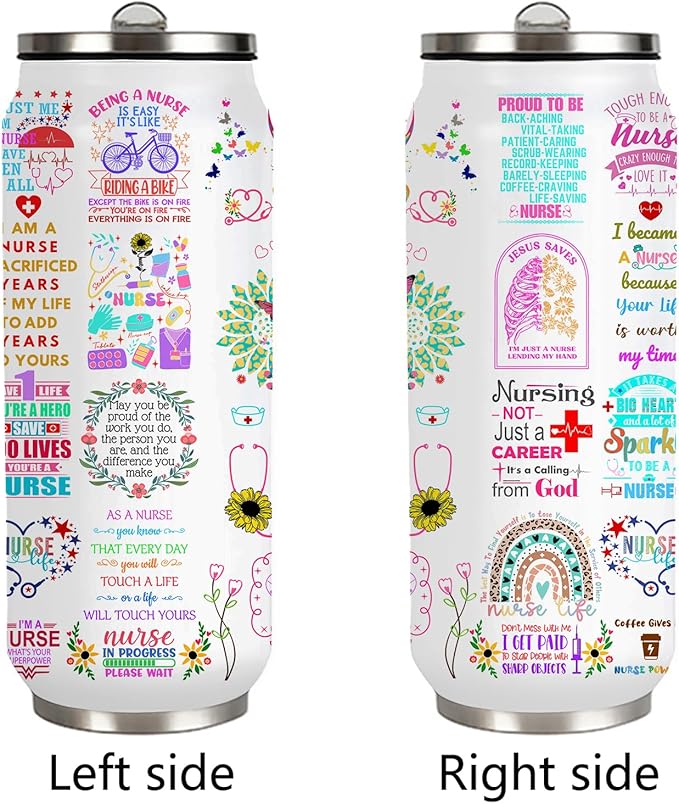Nurses Tumbler Coffee Travel Mug with Straw,Nursing Gift for Female Nurses, Nurse Appreciation Gift for Women Graduation Christmas Birthday Nurse Week 17 Oz