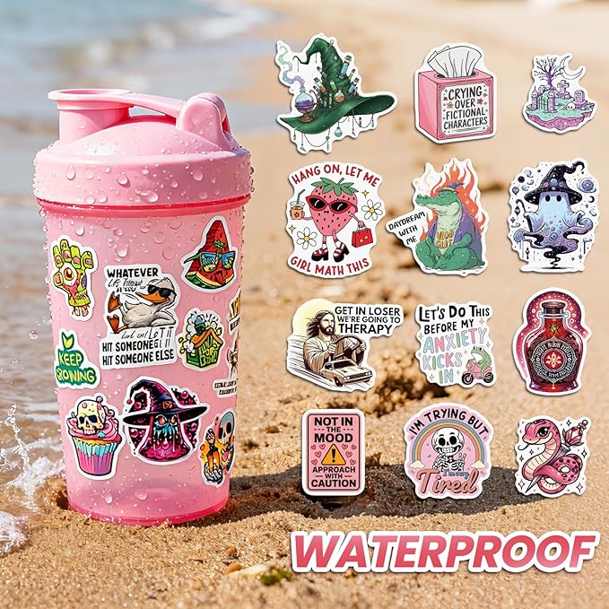 270+ PCS Funny Holographic Stickers for Adults, Waterproof Vinyl Sarcastic Meme Decals for Laptop, Water Bottle, Phone, Kindle, Journal, Scrapbook, Bumper, Skateboard, Luggage, No Repeats Accessories