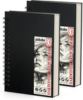 Joibabe 5.5" x 8.5" Sketch Book ，2 Pack 80-Sheets (68lb/100gsm)，Double-Sided Hardbound Sketchbook, Spiral Bound,Acid Free Paper Painting Drawing Writing Sketching Pad for Kids Adult Teens Girls Boys
