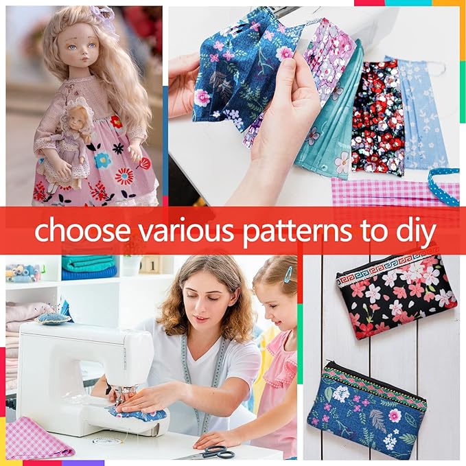 Tegeme 40 Pcs Jelly Fabric for Quilting, Japanese Cotton Patchwork Roll, Retro Floral Print Precut Fabric, Quilting Strips, 2.55 Inch Patchwork Roll for DIY Sewing Crafts (Fresh Style)