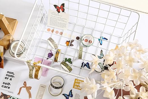 10 Rolls Skinny Washi Tape Set Texture Arts Adhesive Tapes Basic Patterns Decorative Masking Tape Sets for Craft, Kids, Scrapbook, DIY, Gift Wrapping (Style Five)