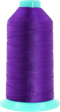 Mandala Crafts Size 138 420D T135 Bonded Nylon Thread - True Purple 1250 YDs Tex 135 Heavy Duty Sewing Threads for Leather, Jeans, Weaving, Outdoor Marine Upholstery