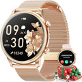 Hwagol Smart Watches for Women Android Phones iPhone Compatible(Bluetooth Call),1.39'' Round Fitness Tracker Heart Rate/SpO2/Sleep Monitor,100+Sport Modes Pedometer